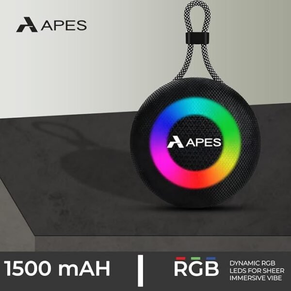APES Beat Speaker | Wireless Bluetooth Speaker with RGB Lights | 5Hrs Playtime | Portable & Powerful - Image 5
