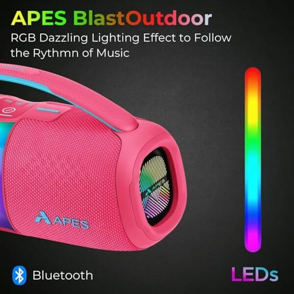 APES BlastOutdoor Speaker | 40W Bluetooth Party Speaker with RGB Lights & 8H Playtime - Image 30