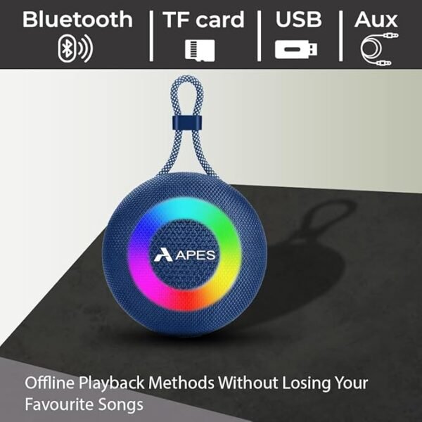 APES Beat Speaker | Wireless Bluetooth Speaker with RGB Lights | 5Hrs Playtime | Portable & Powerful - Image 10