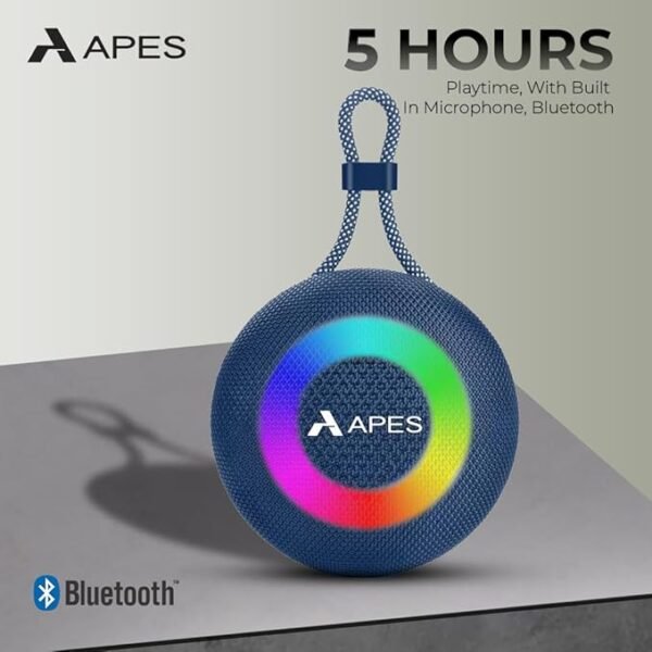 APES Beat Speaker | Wireless Bluetooth Speaker with RGB Lights | 5Hrs Playtime | Portable & Powerful - Image 9