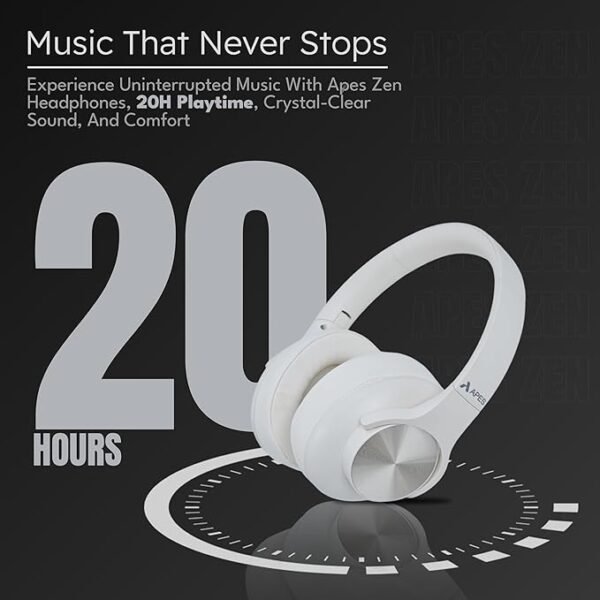 APES Zen Headphones – 40mm Drivers, 20H Playtime, BT 5.4 - Image 7