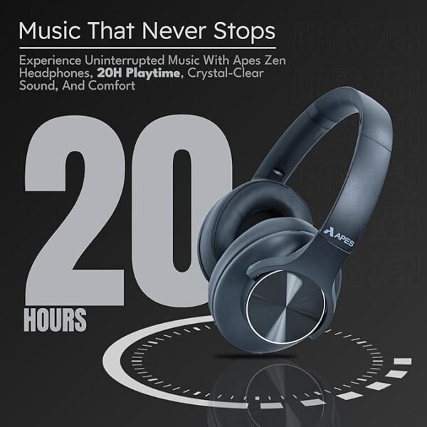 APES Zen Headphones – 40mm Drivers, 20H Playtime, BT 5.4 - Image 3