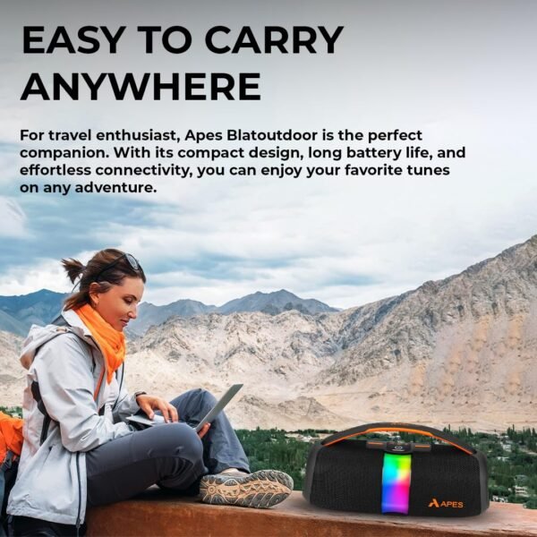 APES BlastOutdoor Speaker | 40W Bluetooth Party Speaker with RGB Lights & 8H Playtime - Image 10