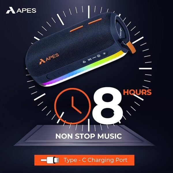 APES Lightwave Speaker | Wireless Bluetooth Speaker with TWS Couplet, RGB Lights & 8H Playtime - Image 15