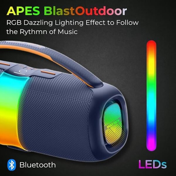 APES BlastOutdoor Speaker | 40W Bluetooth Party Speaker with RGB Lights & 8H Playtime - Image 16