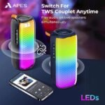 APES Lightwave Speaker | Wireless Bluetooth Speaker with TWS Couplet, RGB Lights & 8H Playtime - Image 13