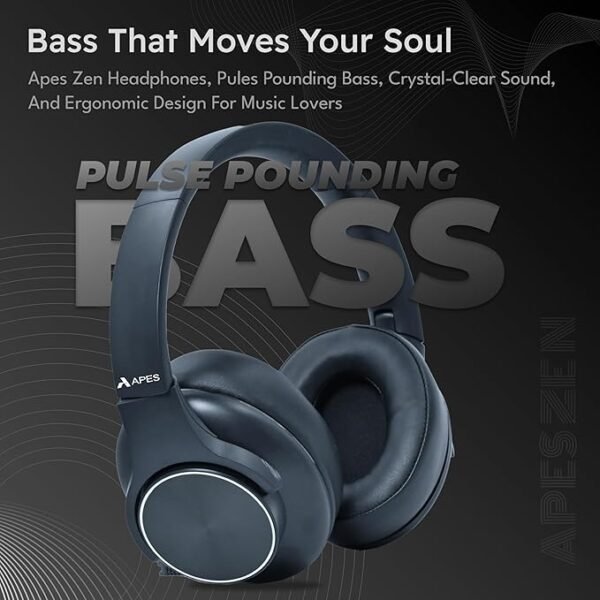 APES Zen Headphones – 40mm Drivers, 20H Playtime, BT 5.4 - Image 2