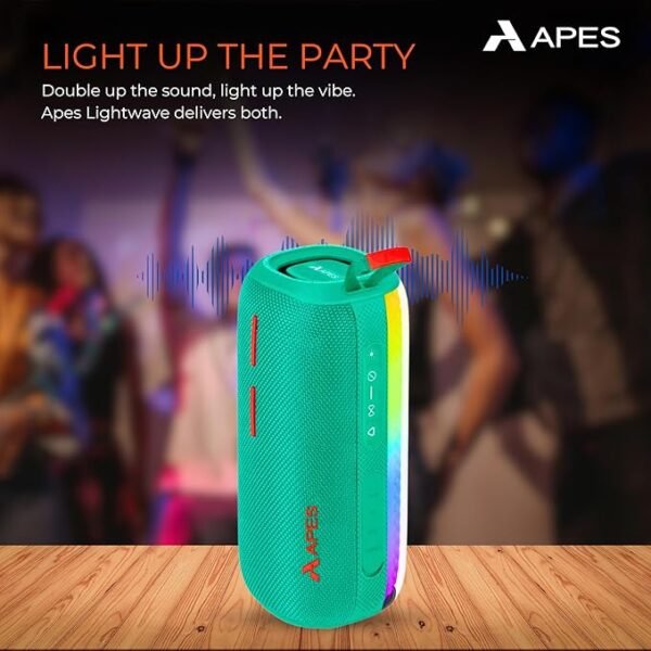 APES Lightwave Speaker | Wireless Bluetooth Speaker with TWS Couplet, RGB Lights & 8H Playtime - Image 17