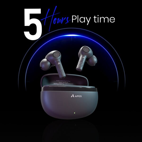 APES Rhythmraja TWS | Wireless Bluetooth Earbuds with ANC & ENC | 8mm Drivers | V5.4 Bluetooth - Image 3