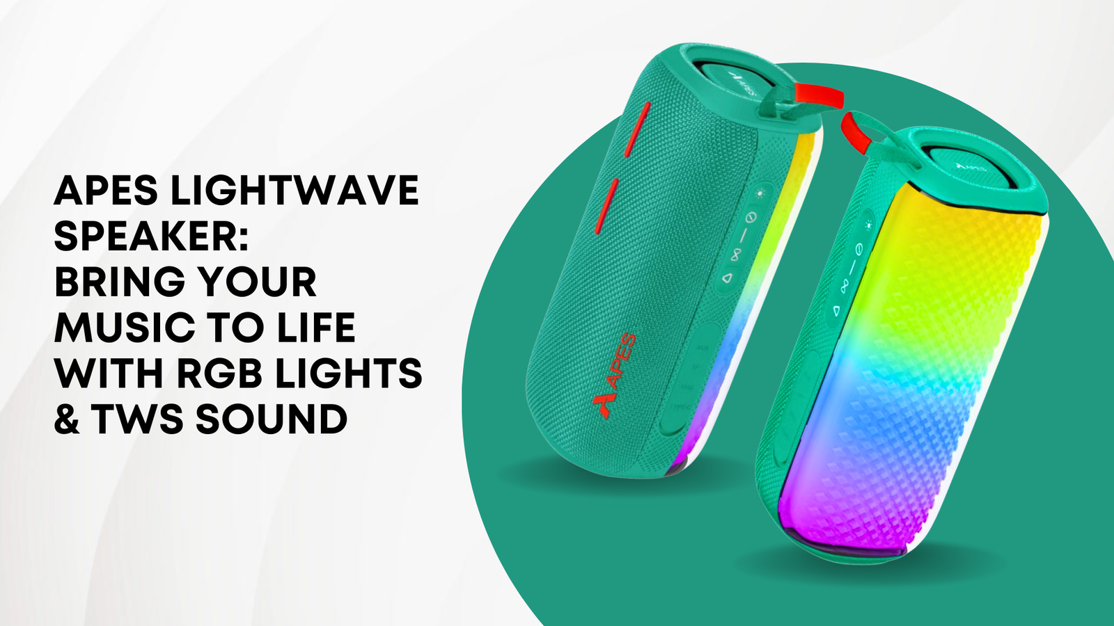 APES Lightwave Speaker: Bring Your Music to Life with RGB Lights & TWS Sound